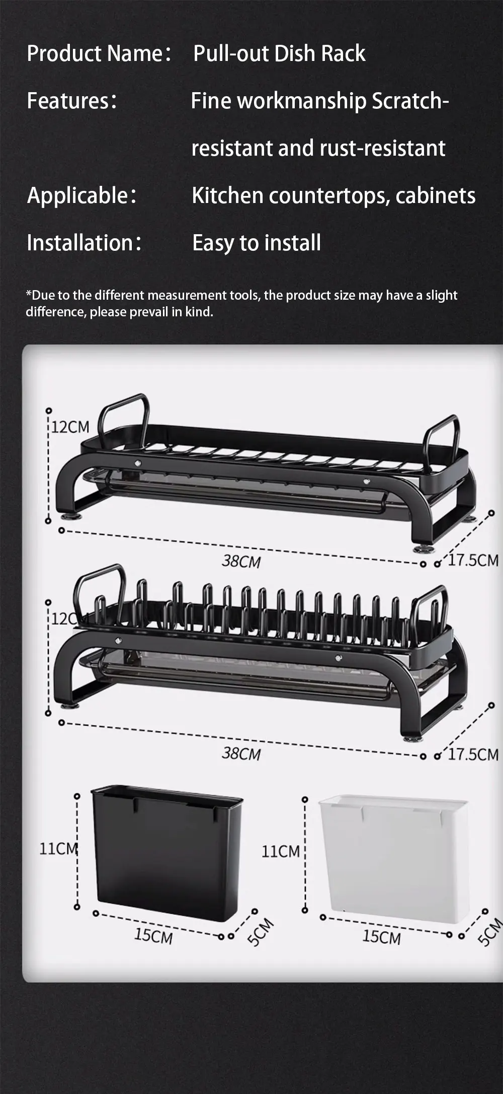 Title 11, Kitchen Pull-Out Bowl And Dish Rack Cabinet Sto...