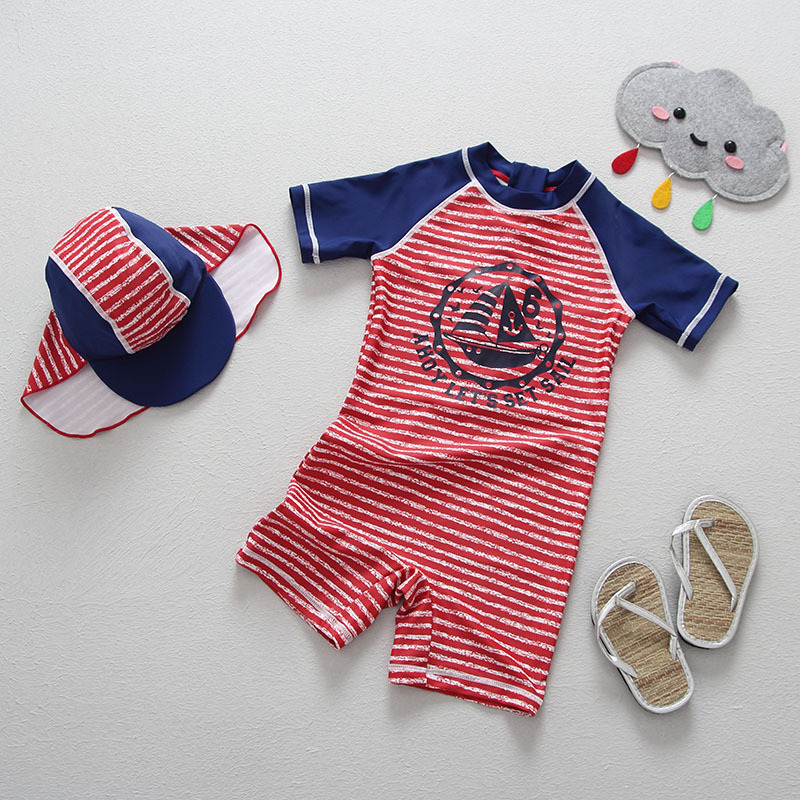 Sun Protection One-piece Striped Sailing Surfing Wetsuit