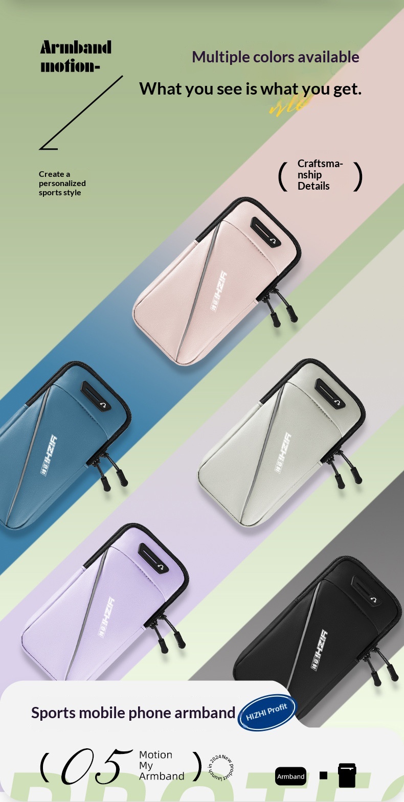 Running Phone Armband, Unisex Crossbody Phone Bag, Sports And Fitness