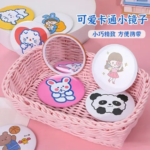 Kawaii Cartoon Round Foldable Compact Mirror