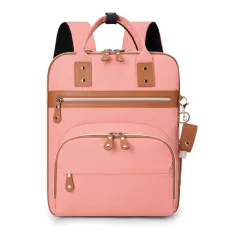 Large Capacity Casual Fashion Portable Outgoing Backpack - Pink - View 1