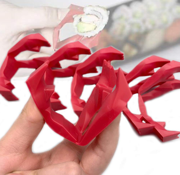 6pcs Food Finger Tongs Meal Prep Eating Trongs Anti-scald Clips