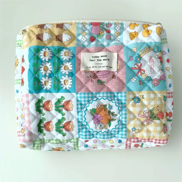 Home Fashion Portable Print Large Capacity Storage Bag Puzzle Flower Girl - Shop at LoveMi