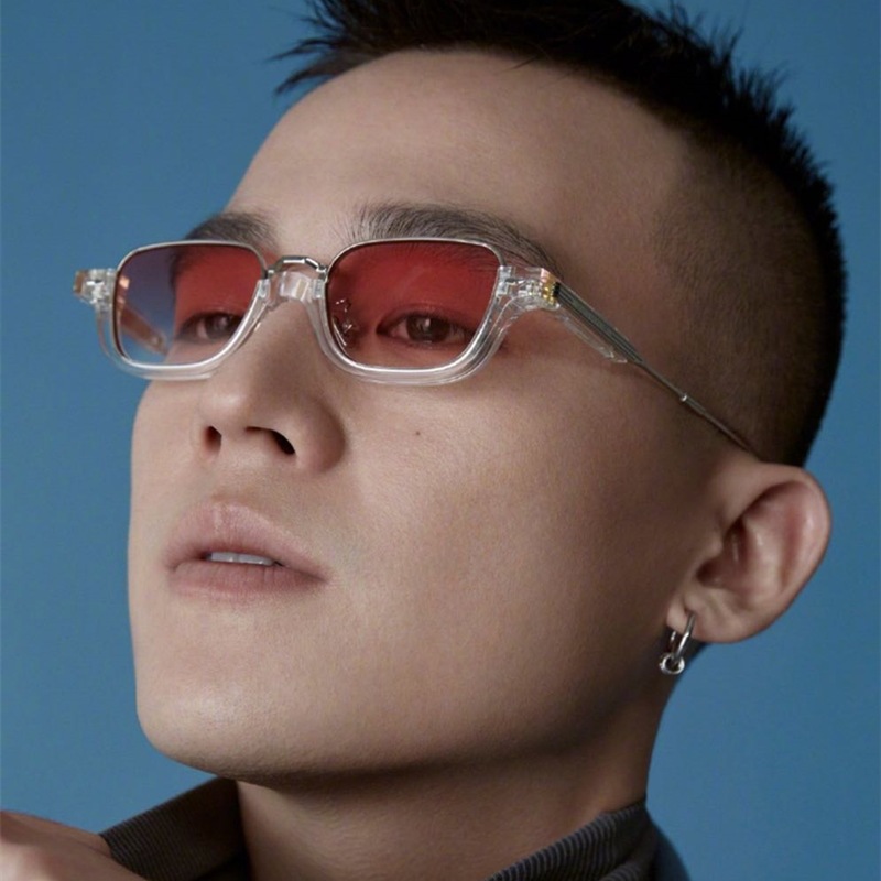 Title 4, Punk Narrow Frame Hip-hop Half Frame Sunglasses