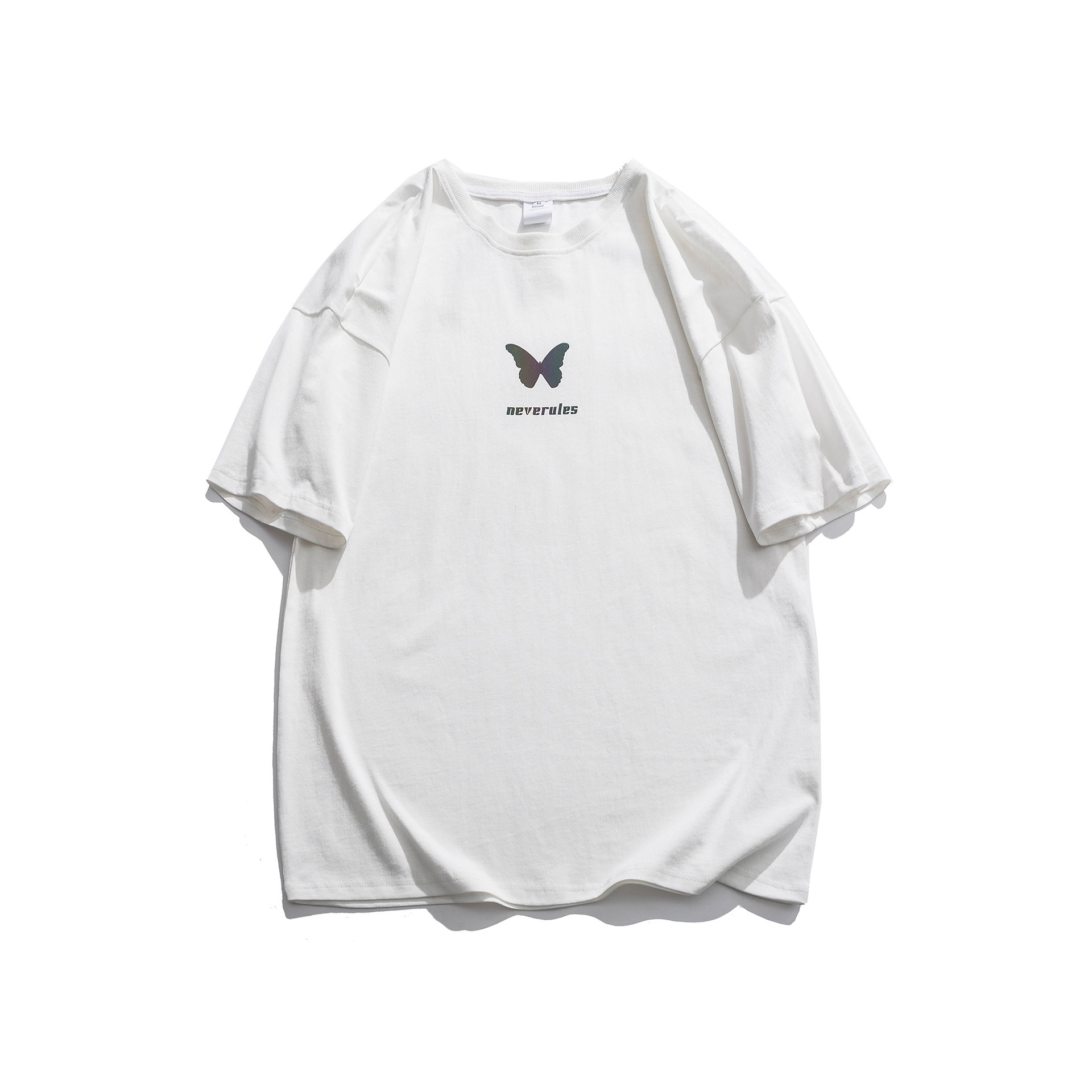 Title 4, Reflective butterfly print short sleeve T-shirt