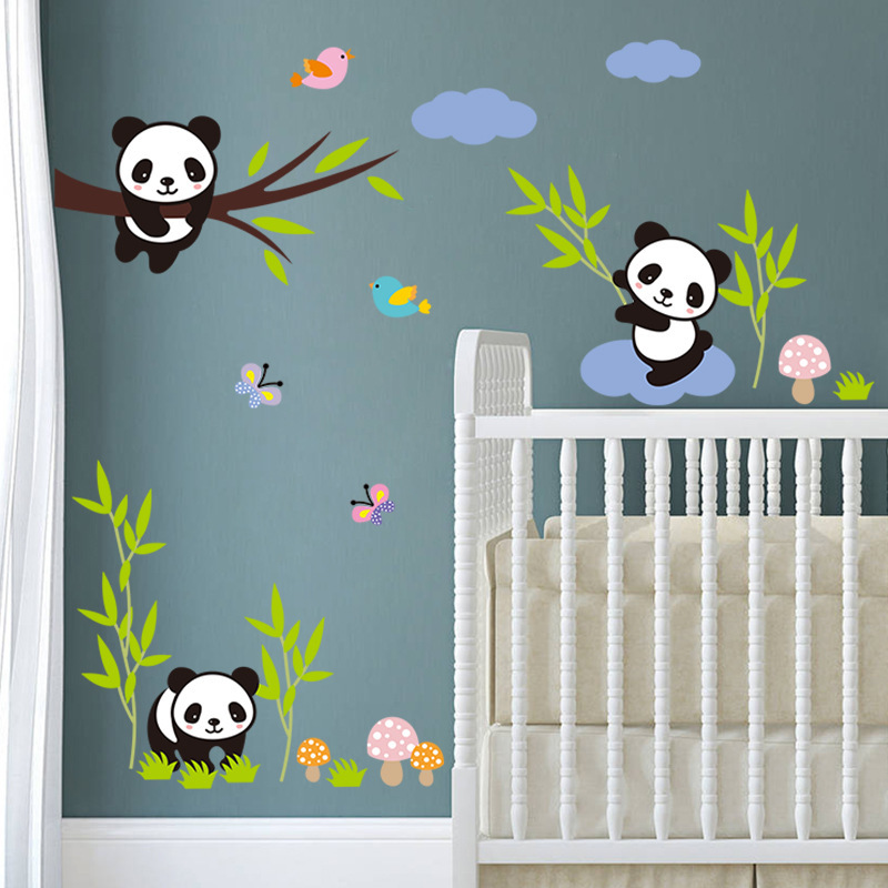 5f673d5f 295e 4244 ad4a 8d91cca5ae66 - Panda Bamboo Removable Wall Sticker Children Room