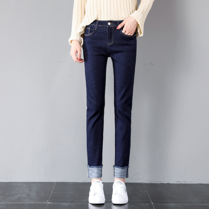 New Loose And Thin Nine Point Pants All Match Navy - Shop at LoveMi