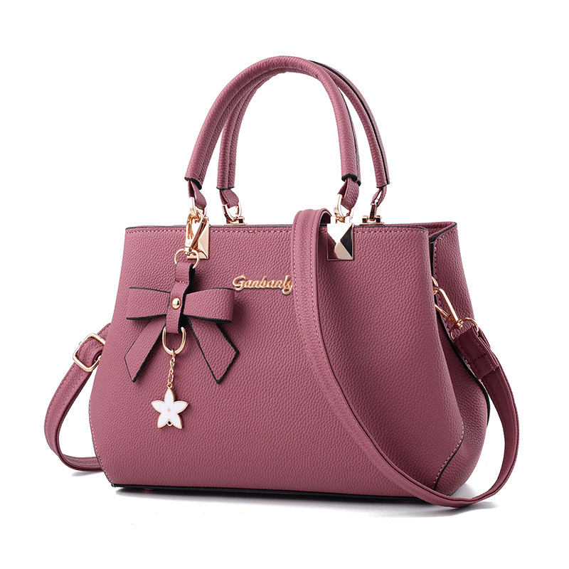 Women's Handbags, New Top Handle Shoulder & Messenger Tote Bag---Pink — image 3