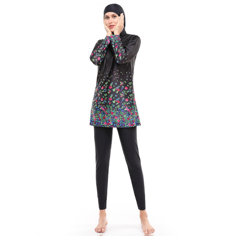 Women's Loose Conservative Beachwear Split Swimming Suit - Image 4