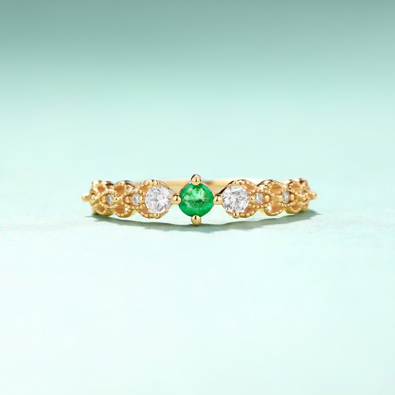 Women's Retro Simple Inlaid Gemstone Joint Ring