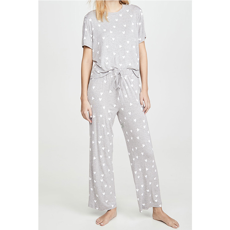 Title 7, Tweedelige loungewear met korte mouwen en print...