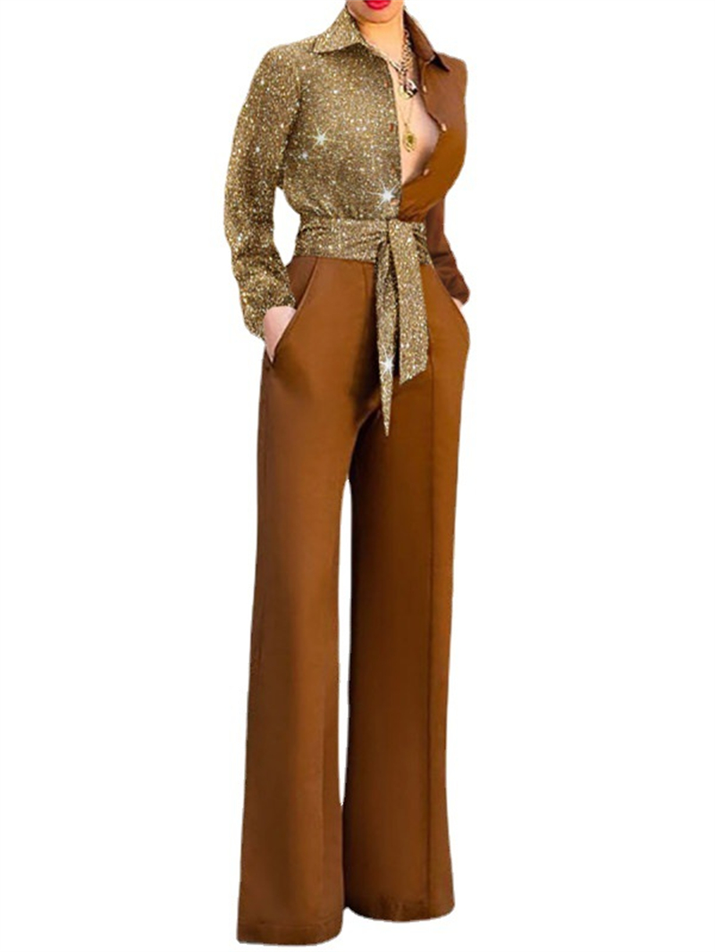 Hot Selling V-neck Casual Jumpsuit In Europe And America - Image 3