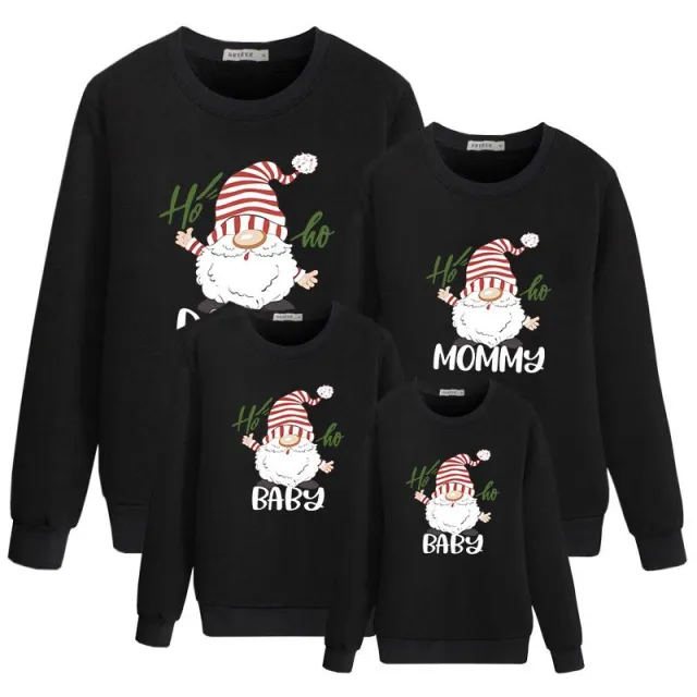Christmas Dwarf Creative Funny Print Crew Neck Top 1Black - Shop at LoveMi