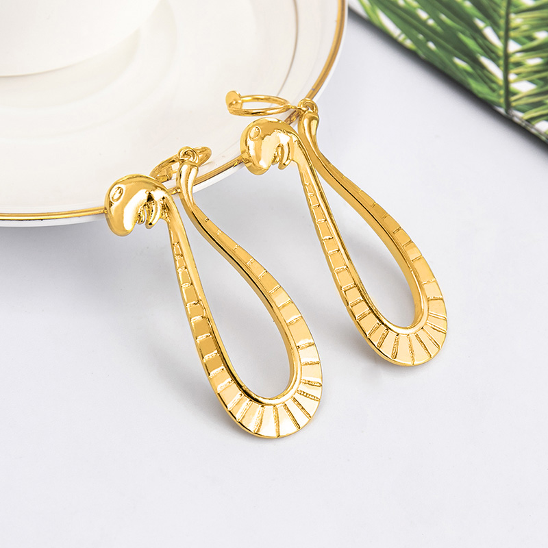 Anime One Piece Boa Hancock Snake Pendant Statement Earrings