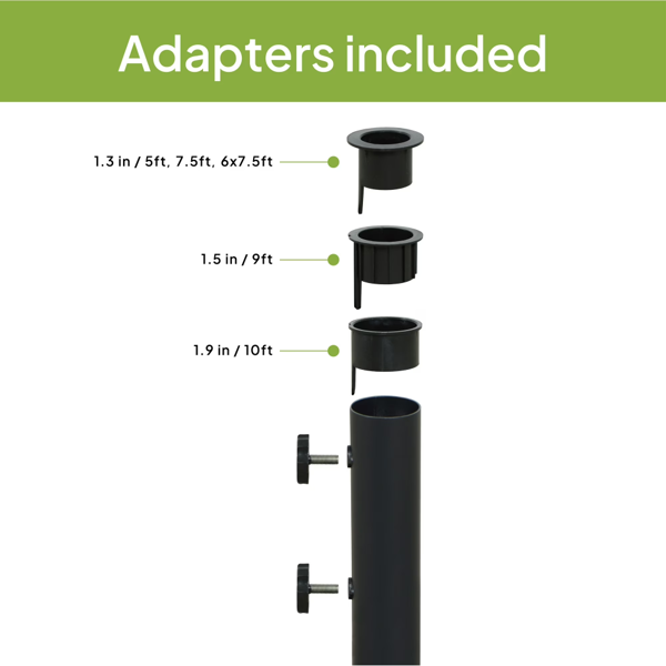 Outdoor 26lb Steel Round Umbrella Base, Black Finish  Shipment From Walmart — foto 4