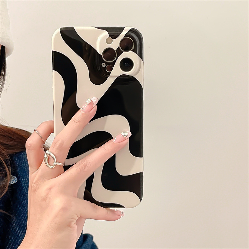 Black And White Wavy Phone Case