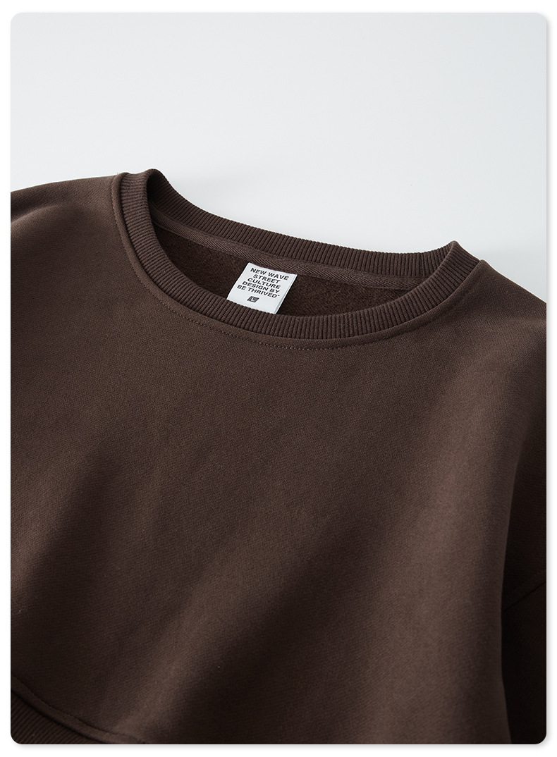 Round Neck Long Sleeve American Retro Navel Show