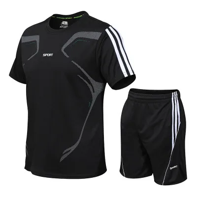 Running Training Clothes Men's Basketball Fitness Clothes Men's Sports Suits Black - Shop at LoveMi