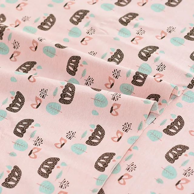 Knitted Lycra Cotton Base High Stretch Fabric Pink Jungle - Shop at LoveMi