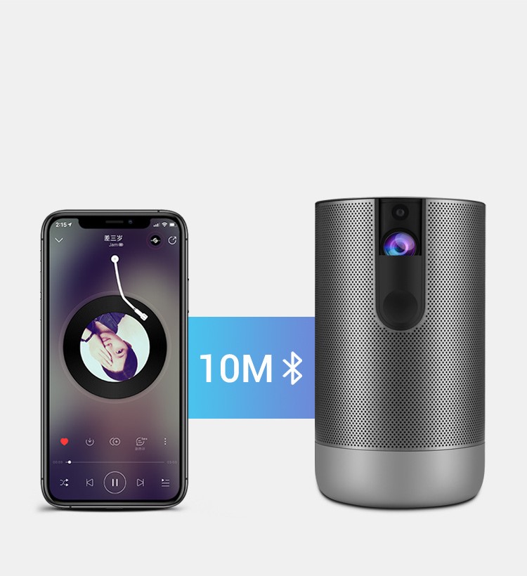 Мини-безэкранный телевизор с сенсорным экраном, портативный домашний проектор для смартфона