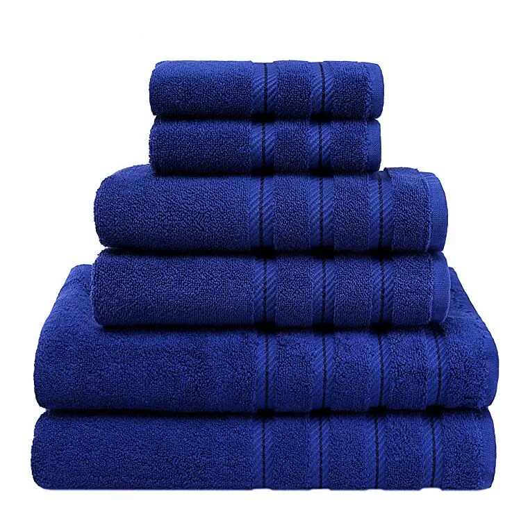 Absorbent Long Staple Cotton Towel Bath Towel Set - Blue