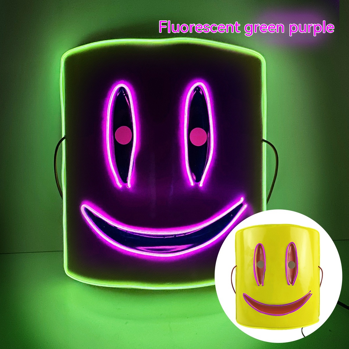 Fluorescent Green Purple