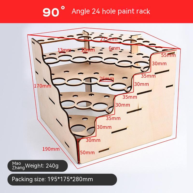 90 ° Angle 24 Holes Paint Rack