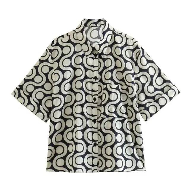 Cotton Short sleeved Shirt With Pockets Casual Trousers Shirt - Shop at LoveMi