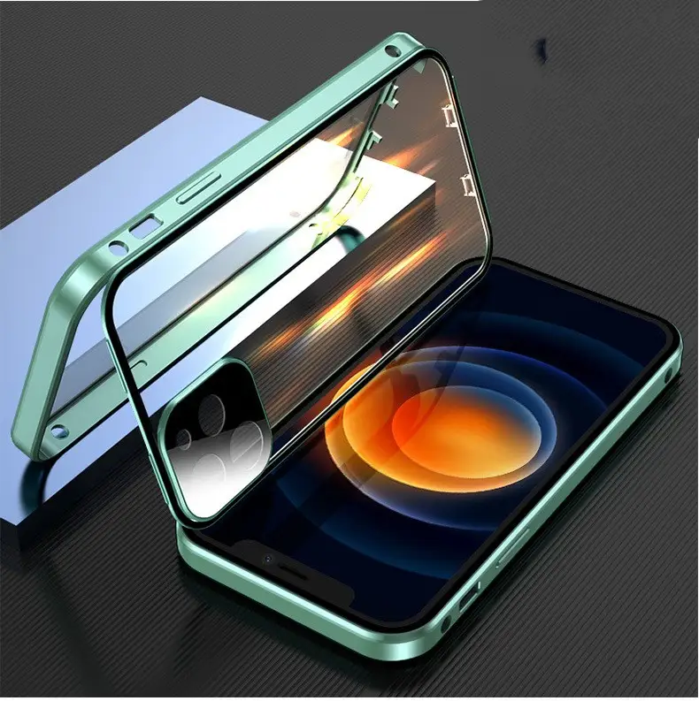 Metal Double-sided Glass Protective Cover With Buckle