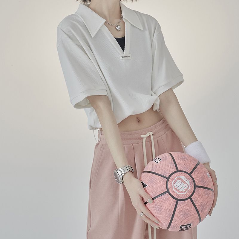 Summer Korean Short Top Collar For Women White - Shop at LoveMi