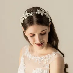 Versatile Alloy Silver Wedding Hairband Wedding Dress Matching - Silver - View 1