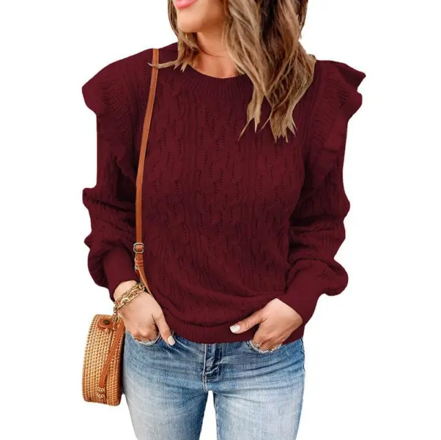 New Style Thickened Solid Color Sweater Women's Loose Red - Shop at LoveMi