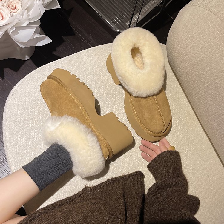 Faux Suede Snow Boots