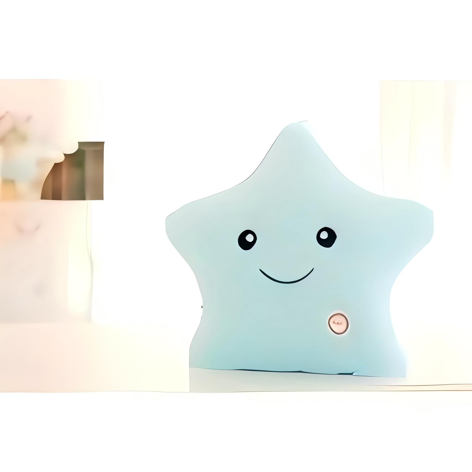 34CM Colorful Luminous Five-pointed Star Pillow Plush Toy Best Decoration 8