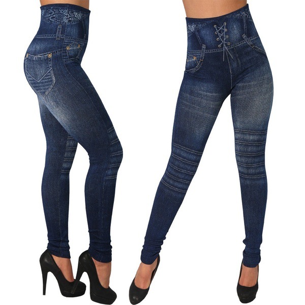 Title 6, Leggings sans couture en coton effet faux denim...