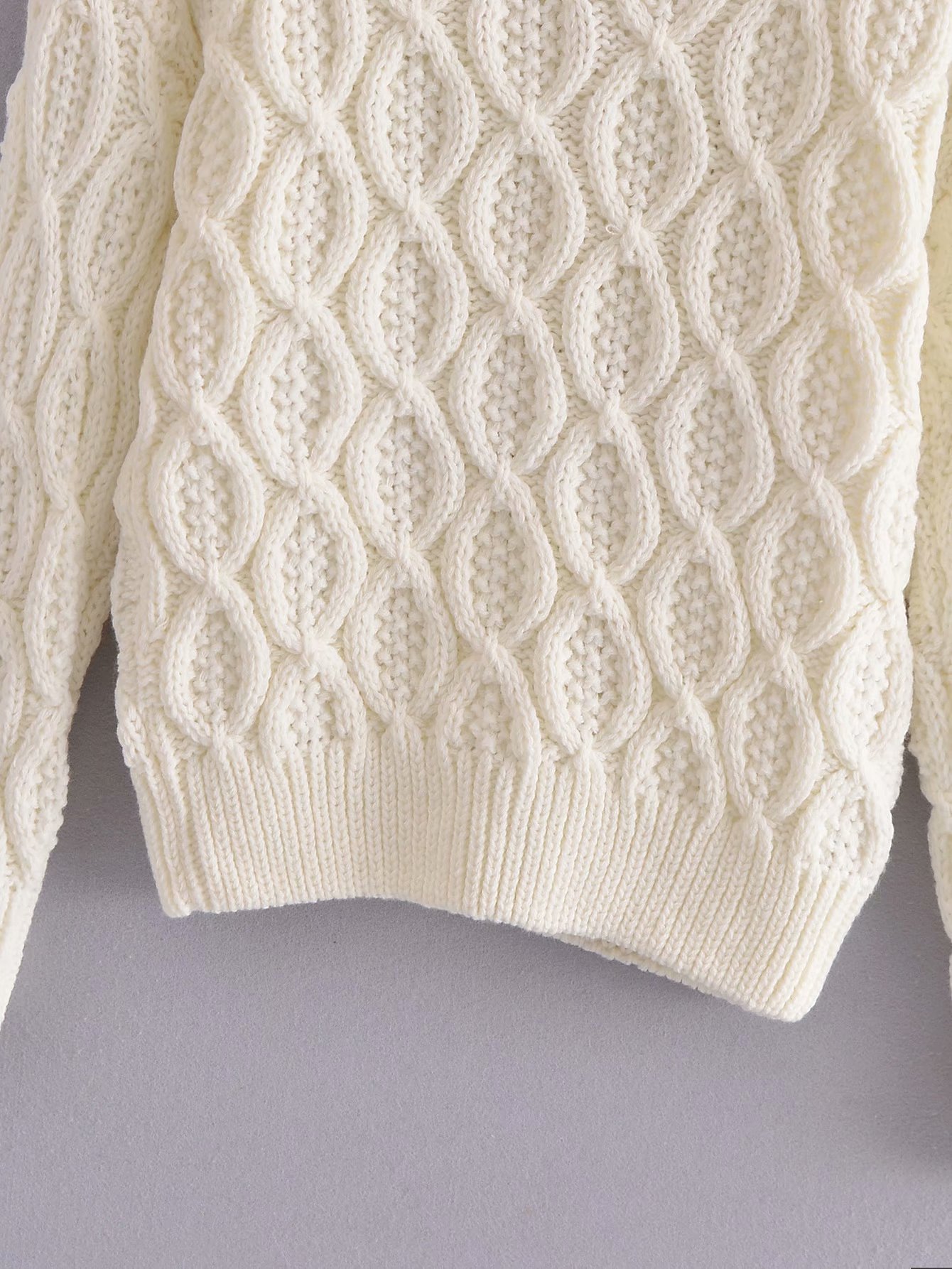 College Style Casual Loose High Necked Thick Wool Pullover Sweater