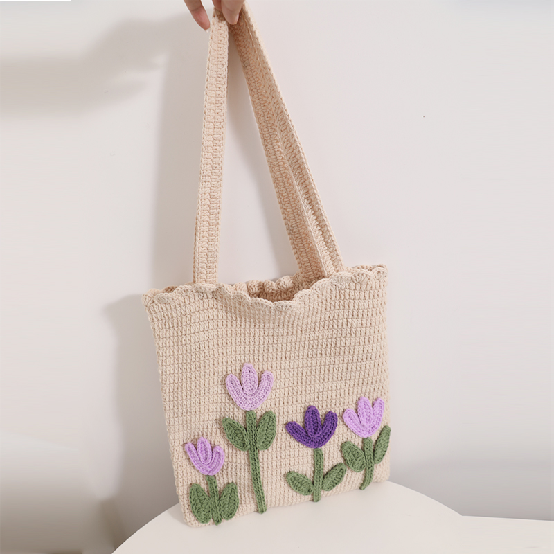 Tulip Handwoven Handheld Material Bag