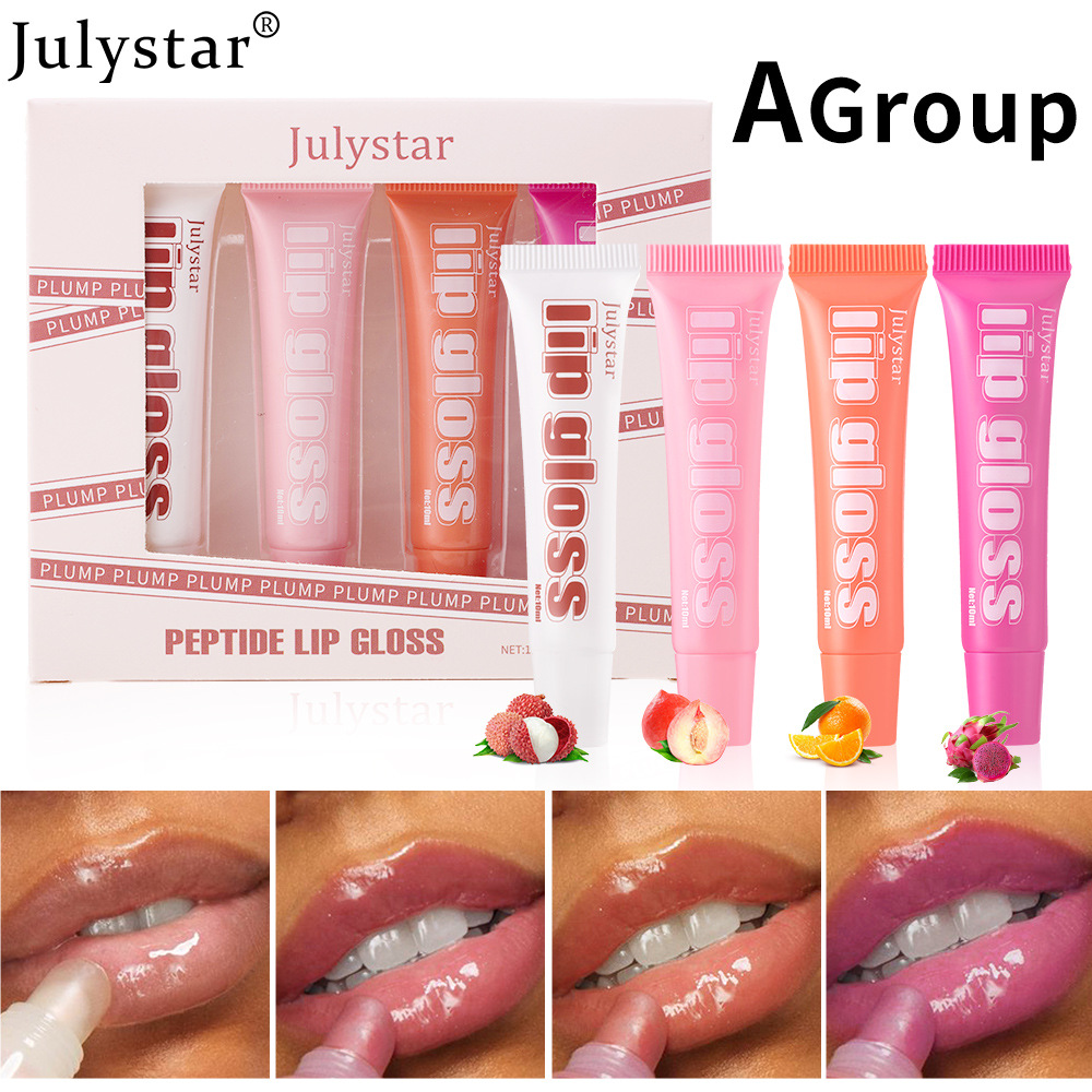 Lip Moisturizing Fruit Flavor Lip Honey 4-piece Set Lip Glaze Moisturizing Hydrating Lip Oil Makeup — foto 3