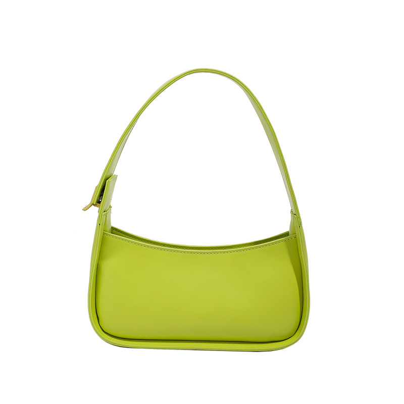 All-match Macaron Soft Leather Lightweight One-shoulder Armpit Bag