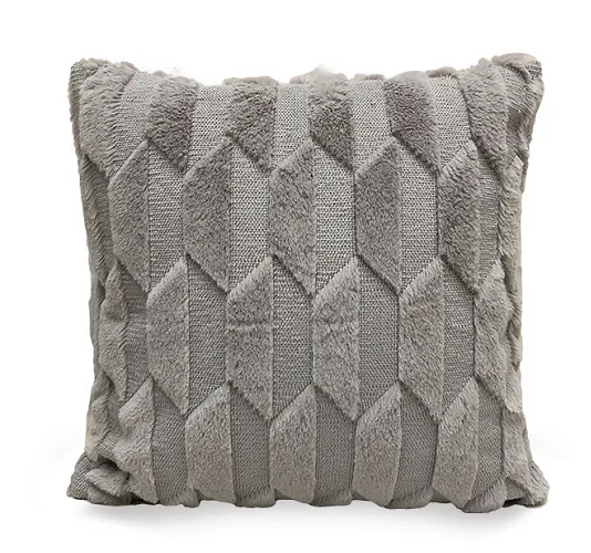 Plush Solid Color Sofa Pillowcase Living Room Cushion - Shop at LoveMi