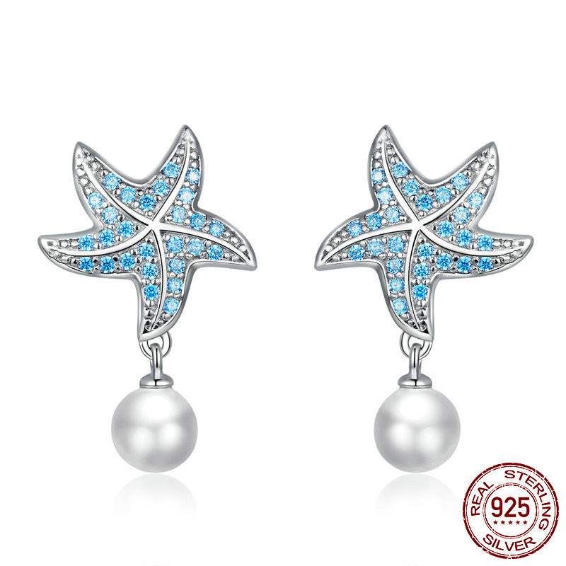 Title 4, Original Ocean Pearl Starfish Earrings