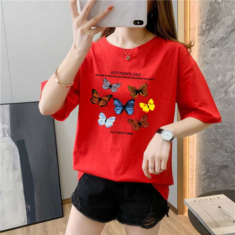 Title 3, Summer Butterfly Loose Large Size Half-sleeved ...