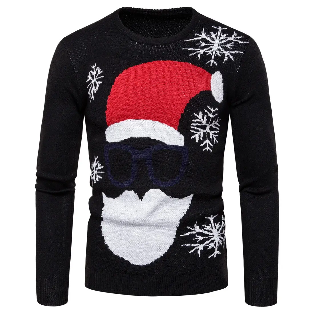 Elderly Printed Men's Knitted Bottoming Shirt