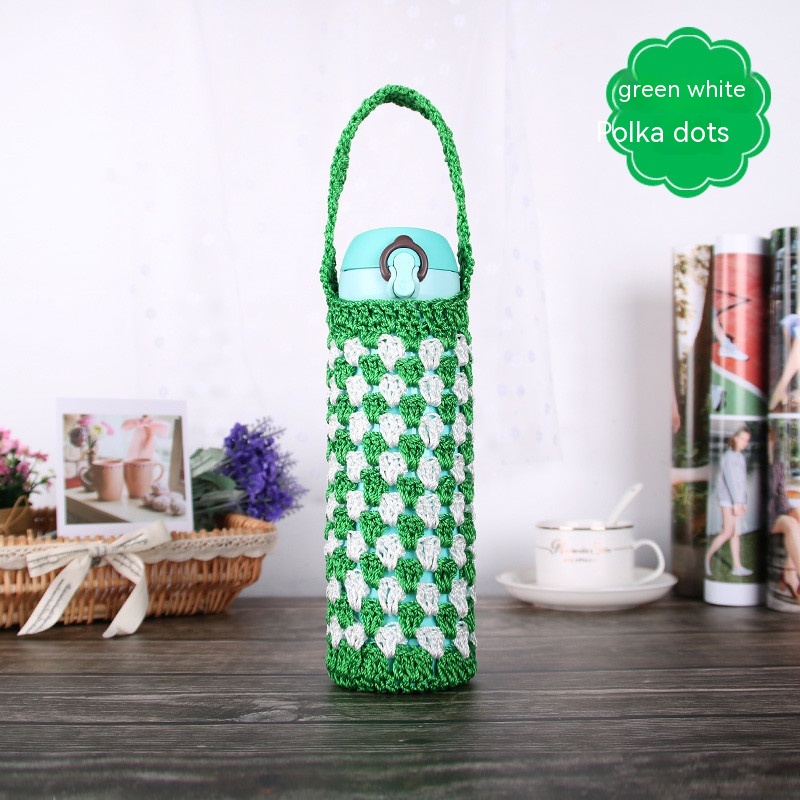 Green White Polka Dot