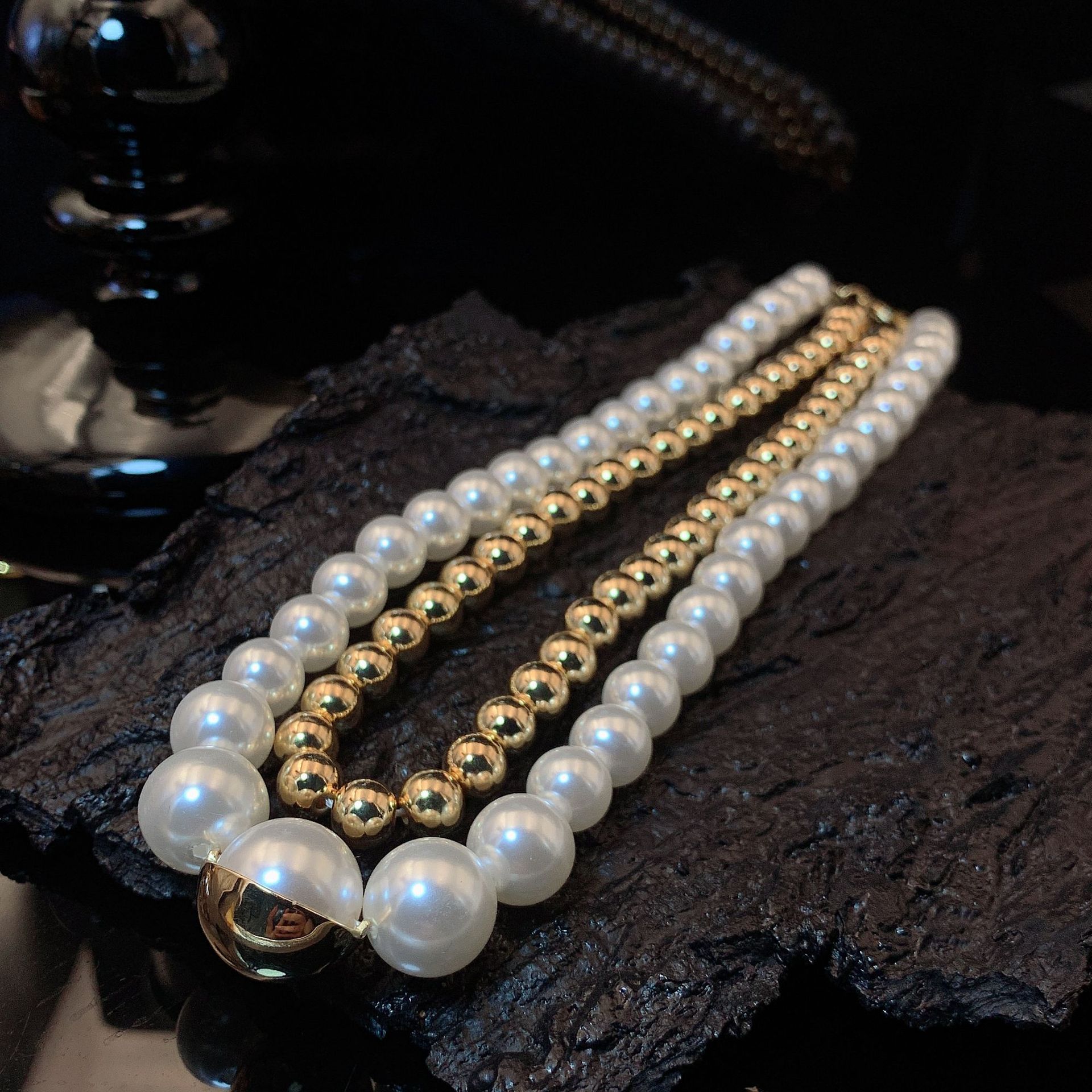 High Luxury French Style Cold Style All-match Shell Pearls Necklace