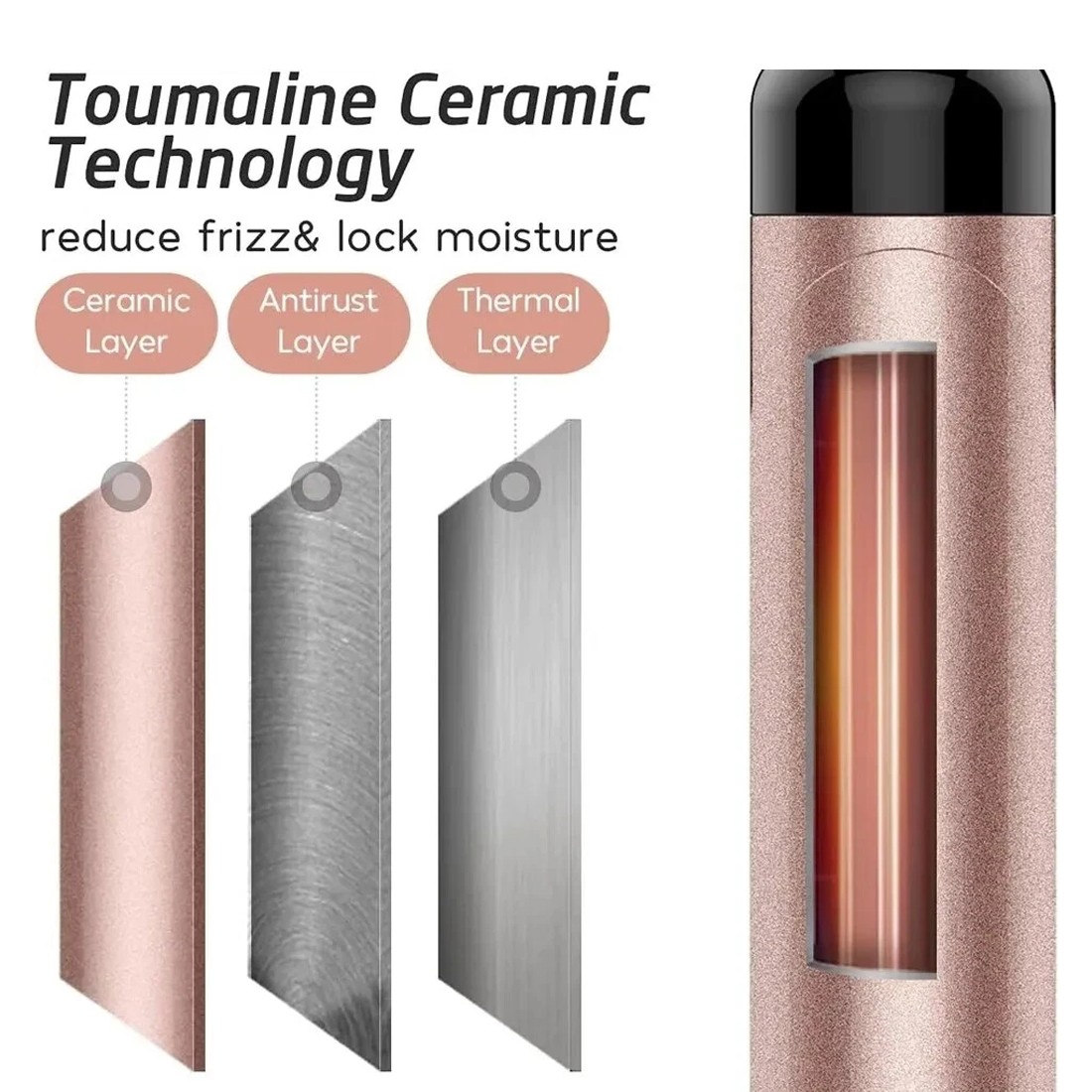 Fast Heating Curling Wand 38mm Hair Curler Large Barrel For Long UK — image 7