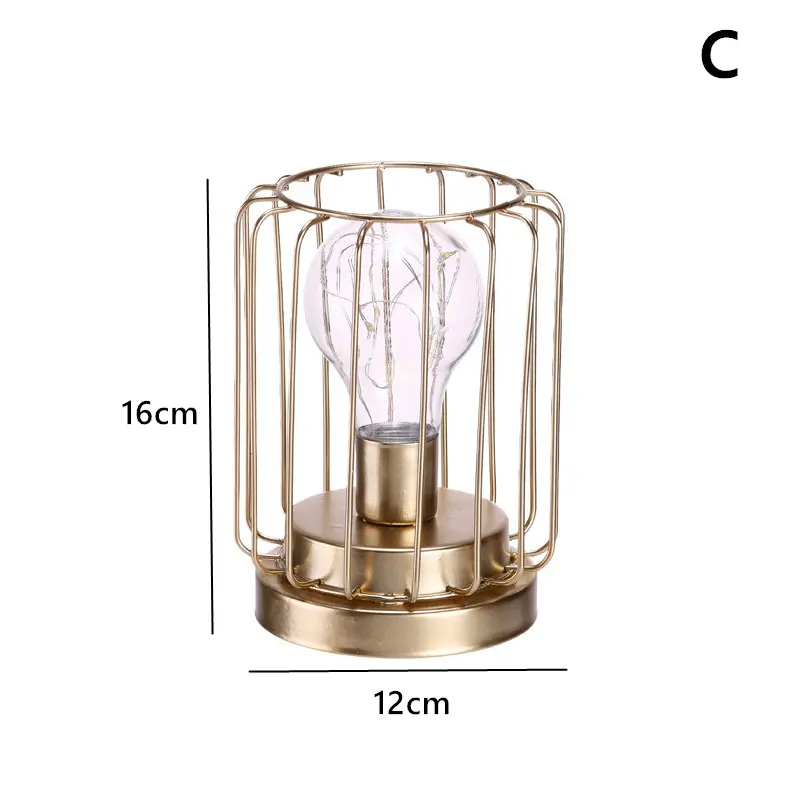 Geometric Light Bulb Candle Pendulum Style Ornaments