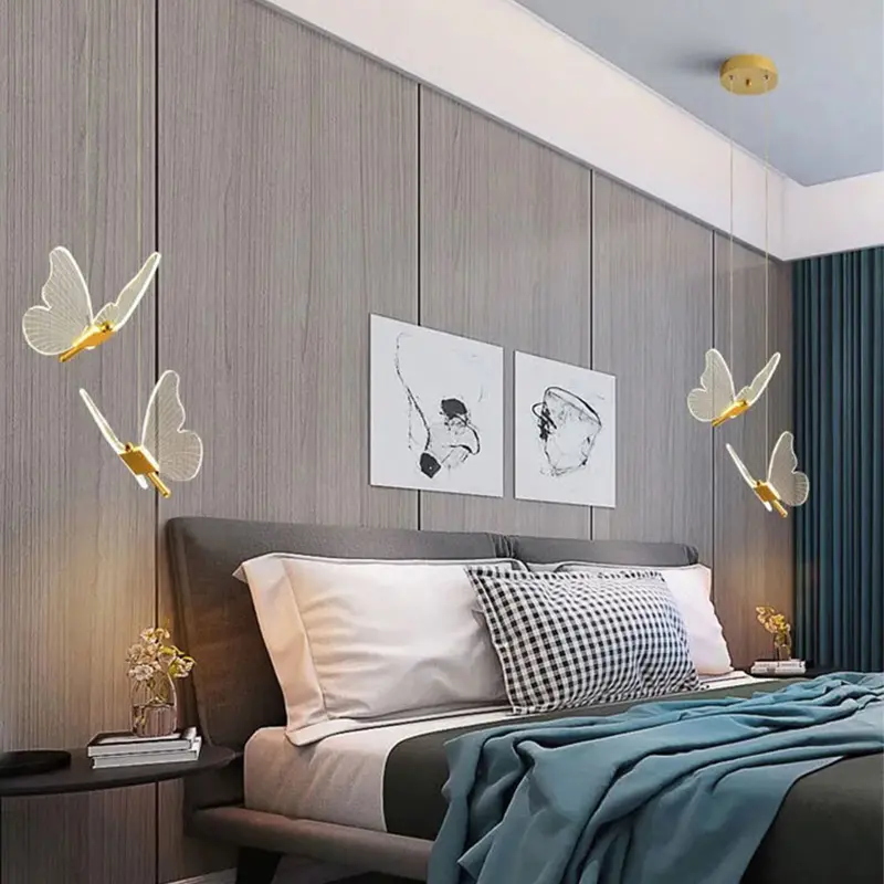 Long Line Modern Minimalist Bedroom Butterfly Bedside