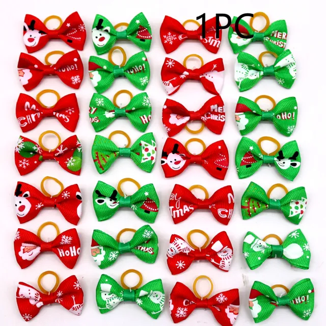 Christmas Pet Head Flower Dog Cat Cat Bow Santa Claus Random - Shop at LoveMi