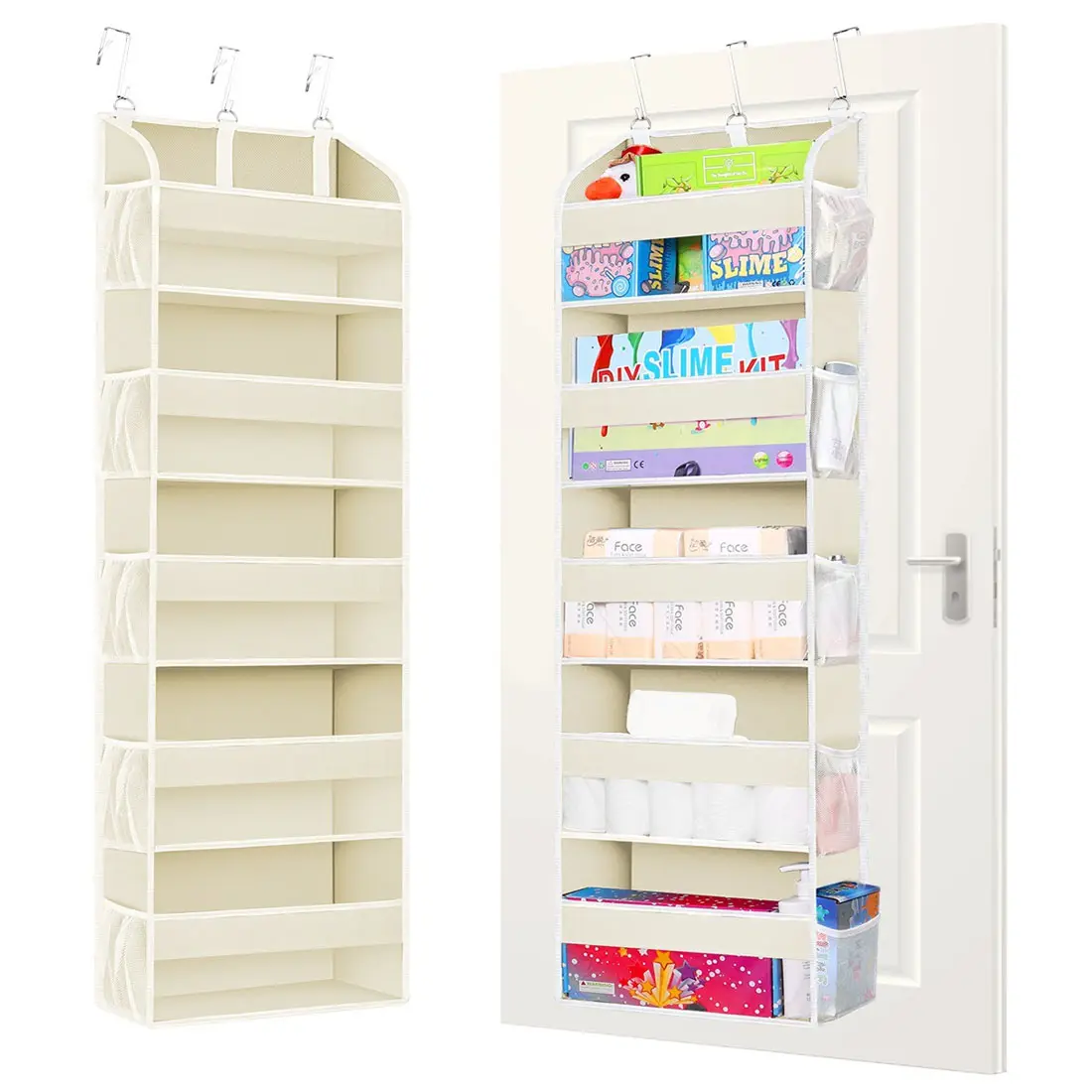 5 Pockets Over The Door Hanging Organiser
